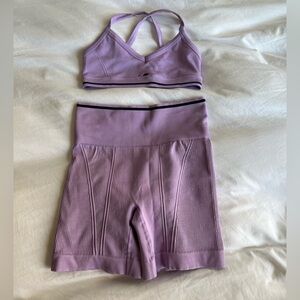 Biker short and sports bra set